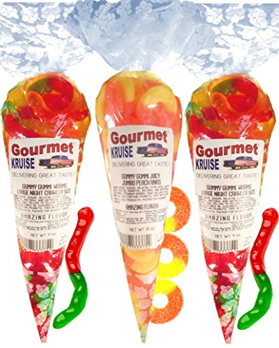 Gummy Worms y Juicy Jumbo Peach Rings 32 oz miniatura 1