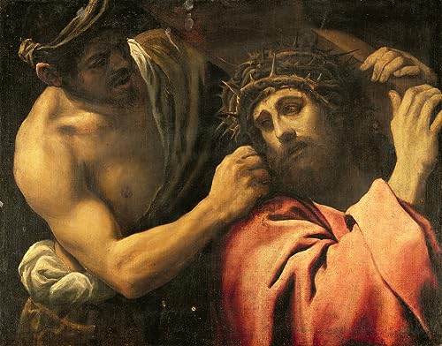 Tableau Le Christ portant la croix impression murale grand format 60x90cm chambre