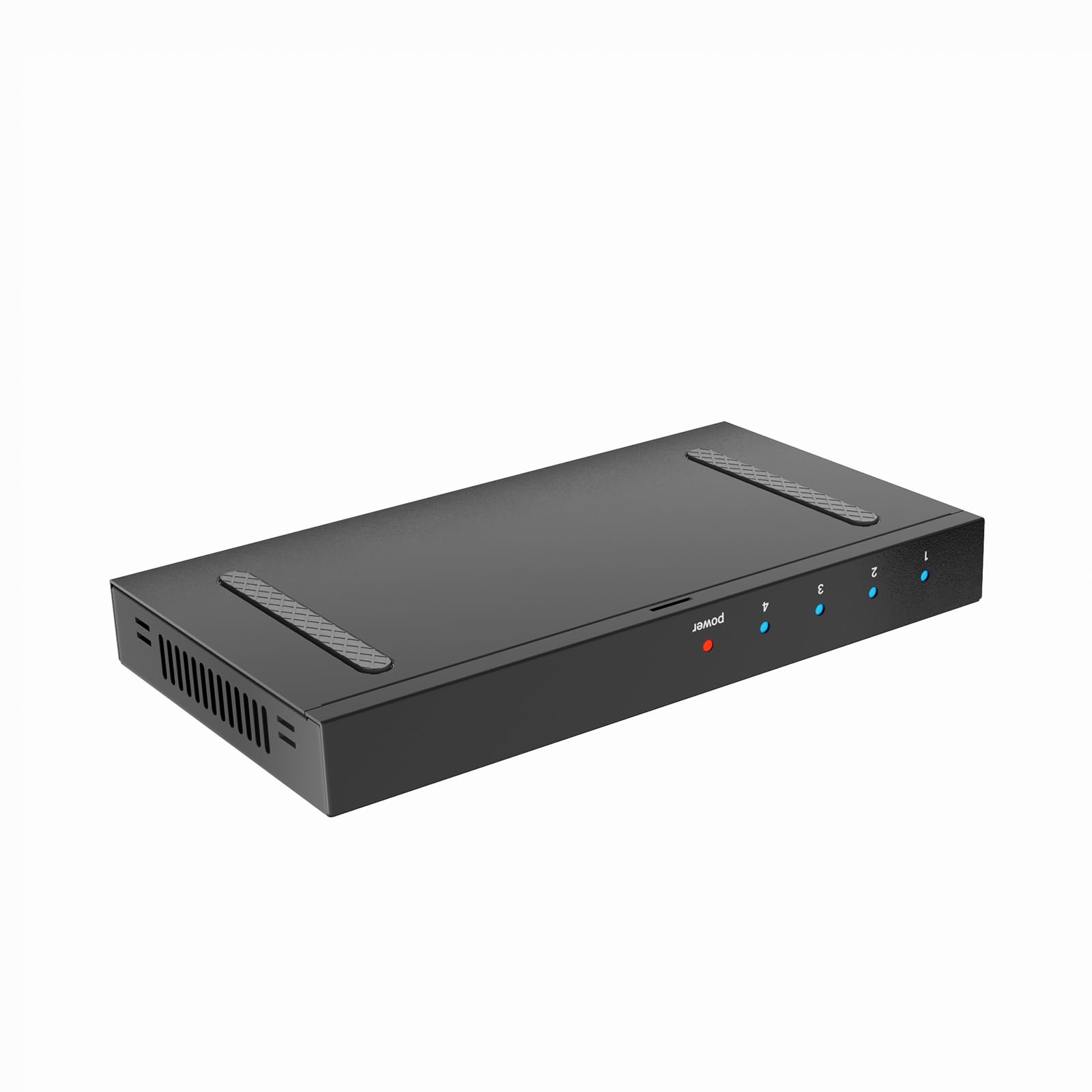 Splitter HDMI 4K 1x4 Métal Alimenté, Répartiteur HDMI 1 Entrée vers 4 Sorties pour TV, Moniteur, Xbox, PS4/PS5, PC Portable, 4Kx2K@30Hz 3D Full HD, Duplication d’Écran Uniquement