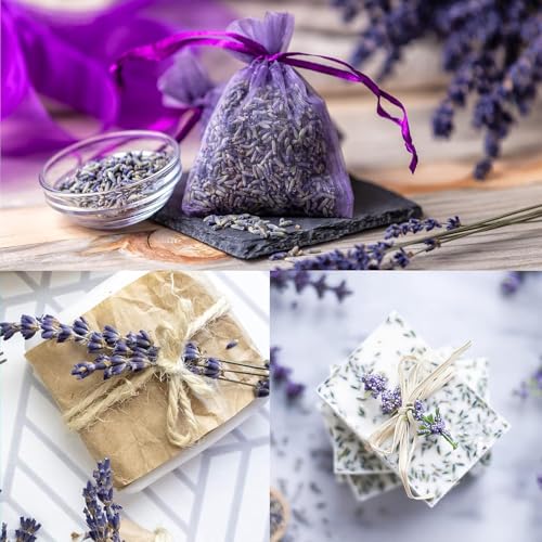 Image of Dried Lavender Flowers for Home Fragrance Sachets Grade Dried Lavender Flowers for Tea, Baking, Lemonade, Baths, Wedding Decoration, Fresh Fragrance 2 Pack