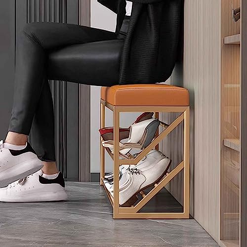 Banc de rangement à chaussures pour optimiser une petite entrée