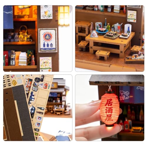 Casa miniatura para estantería y decoración de estudio o librería 7