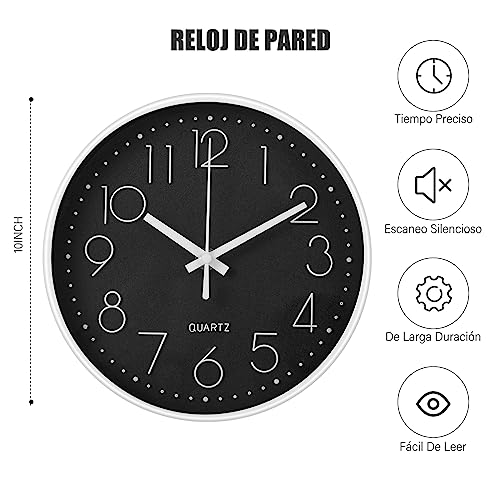 Mejores comprativas On-line Reloj de pared negro - cinco favoritos. 30 Imagen adicional