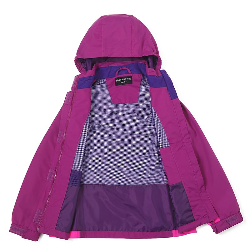 Girls Boys Rain Jackets, Lightweight Waterproof Kids Rain Coats with Hood Windbreakers for Kids2