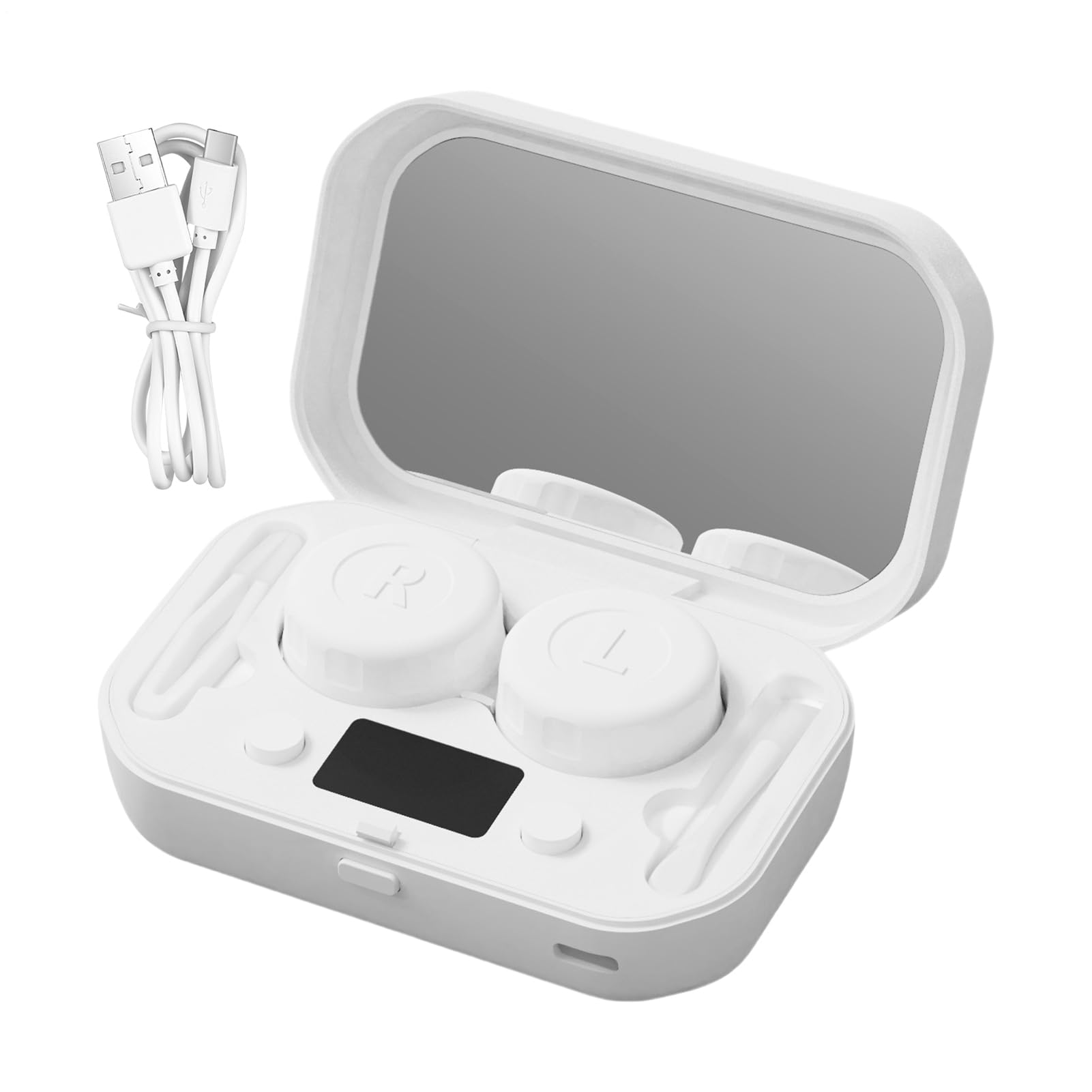 Contact Lens Cleaner, Contact Lens Cleaner | Ultrasonic Contact Lens Cleaner | Contact Lens Cleaner Soak Case for Colored Soft RGP Lenses