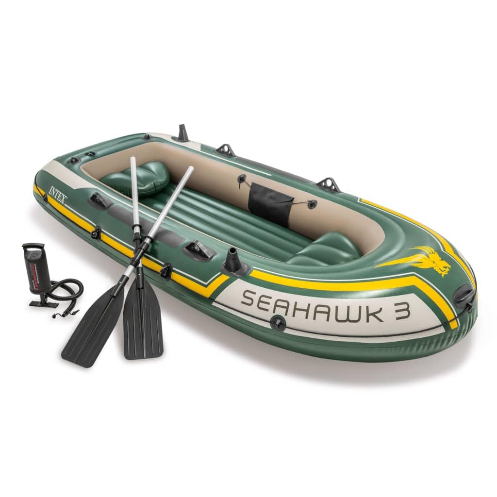 Intex 68380NP - Barca hinchable Seahawk 3, con remos aluminio 295 x 137 x 43 cm