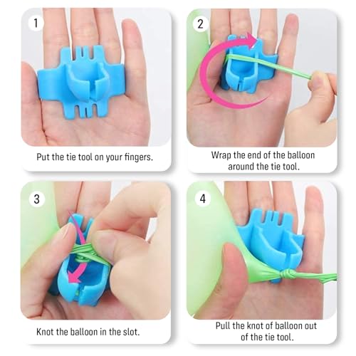Image of Party Propz Balloon Decoration Kit - Set of 6 Pcs Balloon Arch Kit | 2 Pcs (200 Dots) Glue Dots For balloons | 2 pcs Balloon Arch Tape | 2 pcs Balloon Tying Tool | Balloon arch Strip and Glue Dots