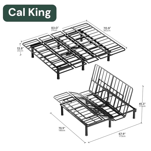 Image of SunsGrove California King Adjustable Bed Frame with Wireless Remote, Zero Gravity, Head & Foot Incline, Anti-Snore, Memory Presets, Quiet Motor, Electric Bed with Adjustable Leg Heights