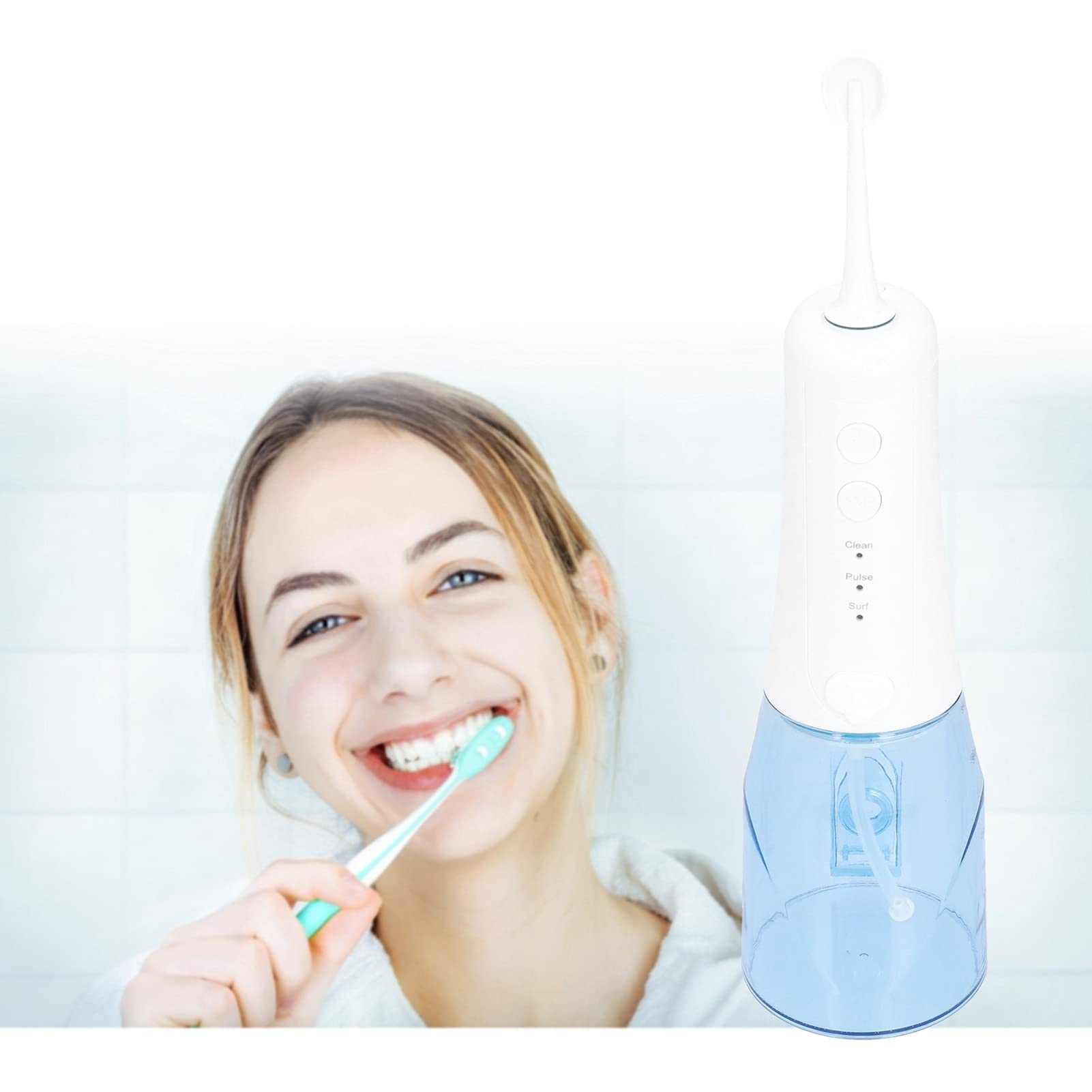 Irygator doustny Wodna nić dentystyczna do czyszczenia zębów Przenośna akumulatorowa wodoodporna szczoteczka do zębów IPX7 Wodoodporna wykałaczka do podróży w domu 3 tryby/494