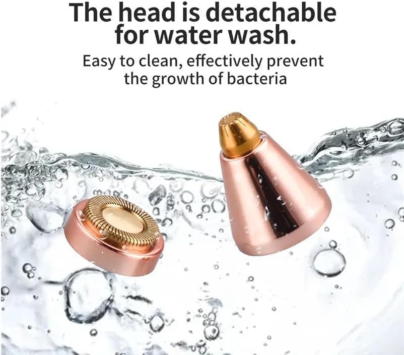 Miniatura 5 de Flawlezz - Depiladora de cejas sin dolor 2 en 1 con luz LED incorporada, depiladora de cejas y depilación facial. Características principales *