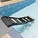 Adjustable 4-Leg Dog Pool Ramp - Quick Setup & Foldable Dog Ramp for Pool, 200lbs Capacity - Non-Slip Design for Enhanced Stability, Black