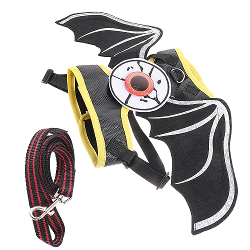 BCOATH Halloween Cat Costume Collar Harness Cat Walking Leash Decorative Harness Set Pet Vest Leash Outdoor