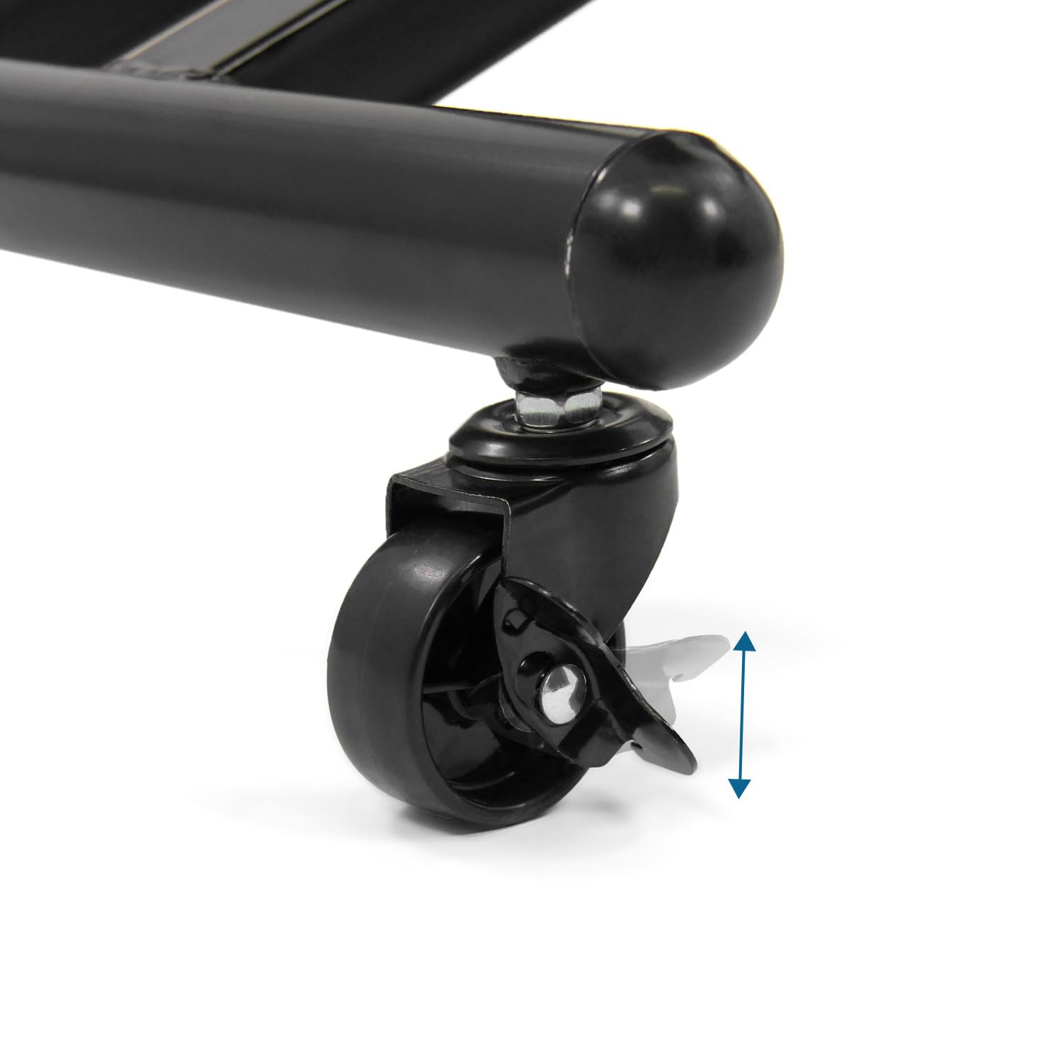 hjh OFFICE Kniehocker ergonomisch ORTHONI Kunstleder Kniestuhl mit Rollen, Hocker höhenverstellbar, Schwarz 830058