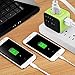 Universal Travel Adapter, All-in-one International Travel Charger with 2.4A Dual USB, Travel Power Adapter Travel Wall Charger for US, UK, EU, AU & Asia Covers 150+Countries (Green)