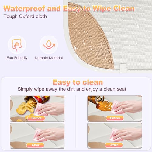 Image of SMART ELF 2 Pack in Gift Box Car Seat Protector (Beige Brown)