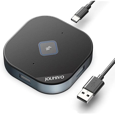 USB Conference Microphone，with 3-Port USB 2.0 Hub; 360° Omnidirectional Computer Mic with Mute Button for Zoom Meeting, Recording, Skype, Online Class (JV805)