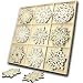 YuQi 27pcs Wooden Snowflakes Ornaments-Wood Ornament Shapes,Unfinished Wood Crafts for Home Decor Blanks,Christmas Tree Hanging Ornament Sets Embellishments with Natural Twine Kits