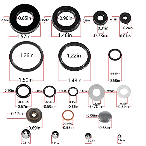 Image of YMT Floor Jack Seals Kit Suitable for Lincoln Walker Model 93642 All Series Floor Jack Series B C E 2 Ton