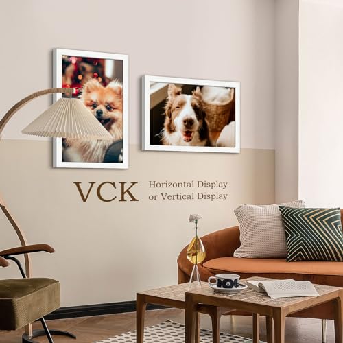 Image of VCK 14x22 Frames 3 Pack, White Poster Frame MDF Wood with Polished Plexiglass, Wall Mounting Horizontal & Vertical Display