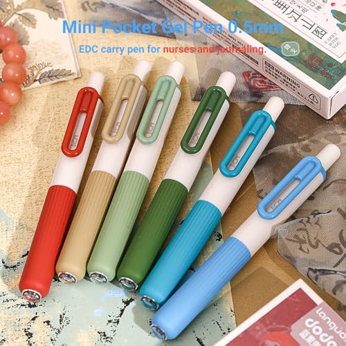 Mini bolígrafo de bolsillo 0.5mm punta fina gel 4-pack miniatura 2