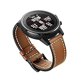 Kartice Compatible Amazfit Stratos Band,Huami Amazfit Stratos Bands Genuine Leather Strap Replacement Buckle Strap Wrist Band for Amazfit Stratos Multisport GPS Smartwatch (Brown)