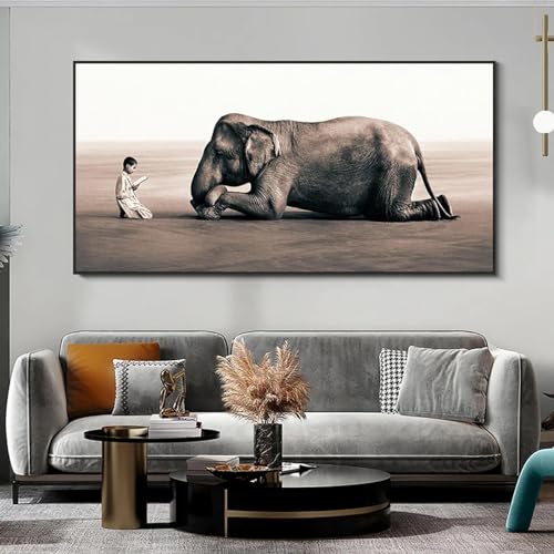 Peinture sur toile grand format pour habiller un salon moderne sans cadre