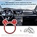 Augeny Bling Car Engine Start Button Cover, Rhinestone Key Ignition Knob Ring, Sparkling Push to Start Button Sticker for Women, Universal Car Accessories for Interior Decoration (1PC, Red)