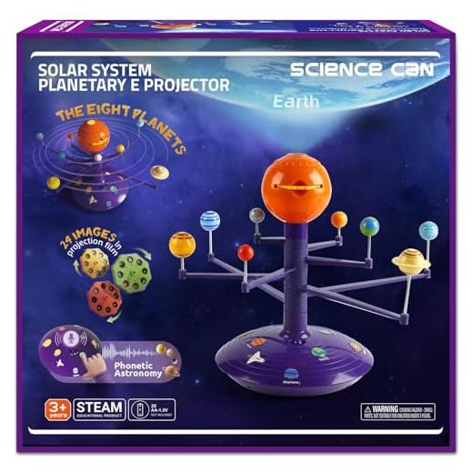 Science Can Solar System for Kids, Talking Astronomy Solar System Model Kit, Planetarium Projector with 8 Planets STEM Space Toys for 3 4 5+ Years Old Boys Girls