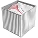 Produktbild Tatkraft Key | 16231 | Ordnungssystem BH Schrank, Aufbewahrungsbox Schublade | Textil, Grau-Weiss | 28x28x28CM