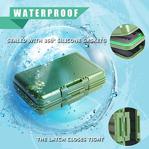 Image of M MAXIMUMCATCH Maxcatch Two-Sided Waterproof Fly Box Easy Grip Foam Jig Fly Fishing Box