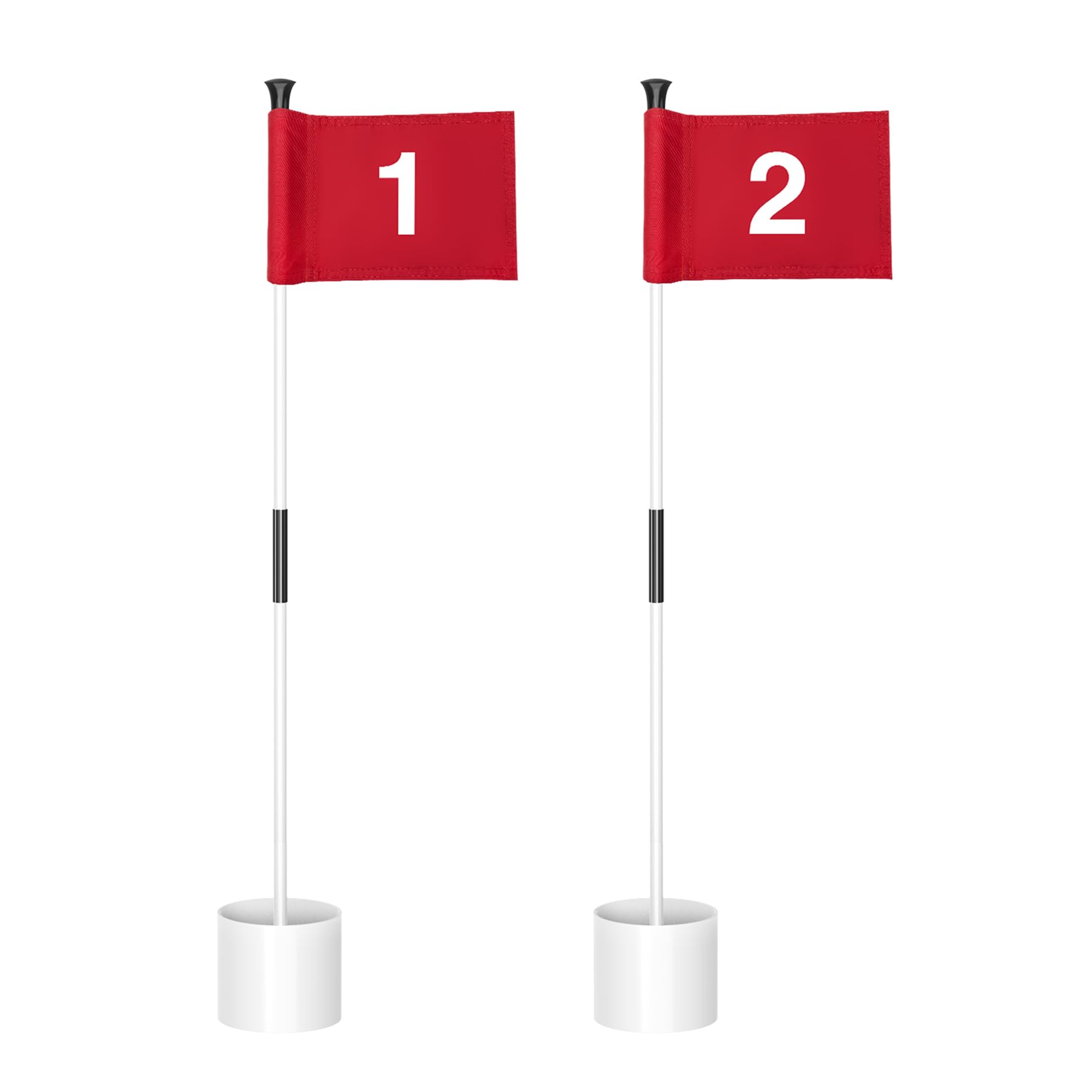 KINGTOP Golf Flags for Yard, Putting Green Pin Flags, Portable Golf Flagsticks with Hole Cup Set, 3 feet