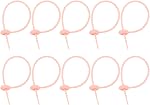 Uxcell 20Pcs 4" Câblodistribution en silicone, fermetures à glissière réutilisables Bandes Twist Tie, Cable Cord Wraps Management Organizer for Home Office Kitchen Food Bag, Rose