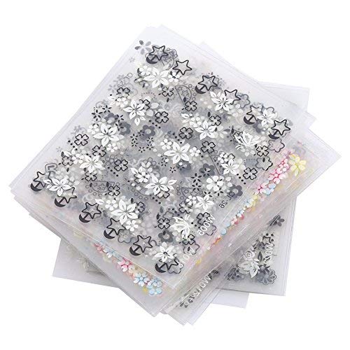 Nail Art Stickers, 50 Fogli Adesivi per Unghie Fiori 3D Adesivi per Unghie Arte Decalcomanie Strumenti di Decorazione Fai Te Nail Art Decorazioni