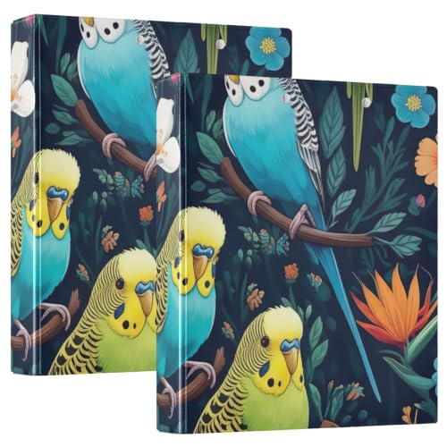 Classeur 3 anneaux perroquet avec poches de rangement pour bureau et cours