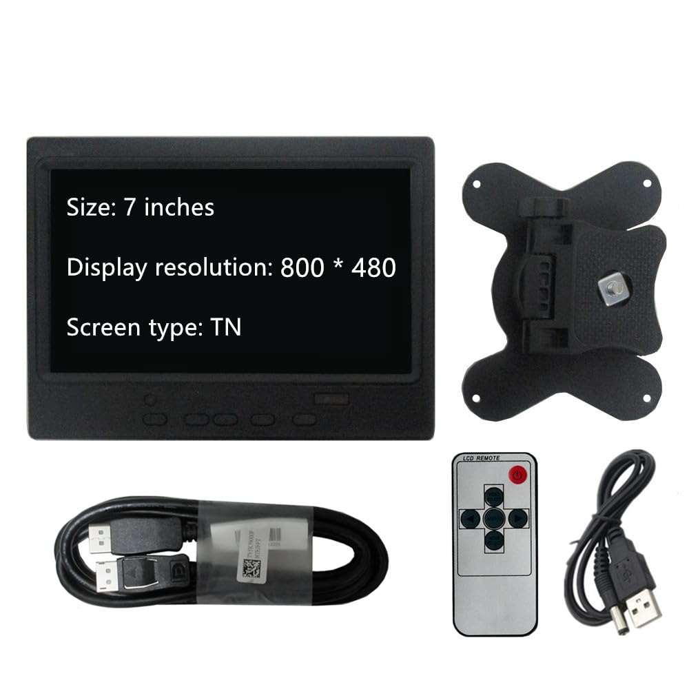 Kit de moniteur portable 7 pouces (16:9) HDMI/VGA/2AV pour PC, Raspberry Pi, Orange Pi, résolution 800 x 480