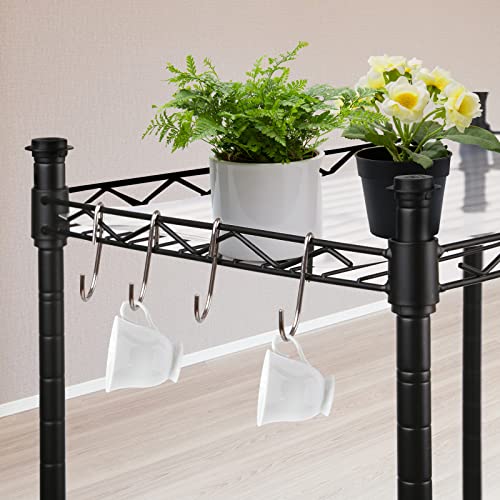 3-Tier Wire Shelving Unit And Storage, Adjustable Shelves For Storage Heavy Duty Metal Wire Rack Shelving For Garage Kitchen Pantry Closet Laundry Load 400Lbs (23.5 X 13.5 X 35.5 Inch) #TOP7