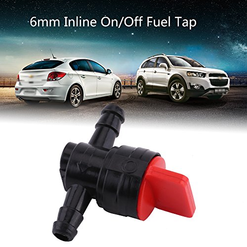 Image of Motorcycle Fuel Shut Off Valve,1 /4 inch Petcock Fuel Shutoff Valve with 6mm Pipe Hose for Briggs Stratton Moto Pit Motorized Bike