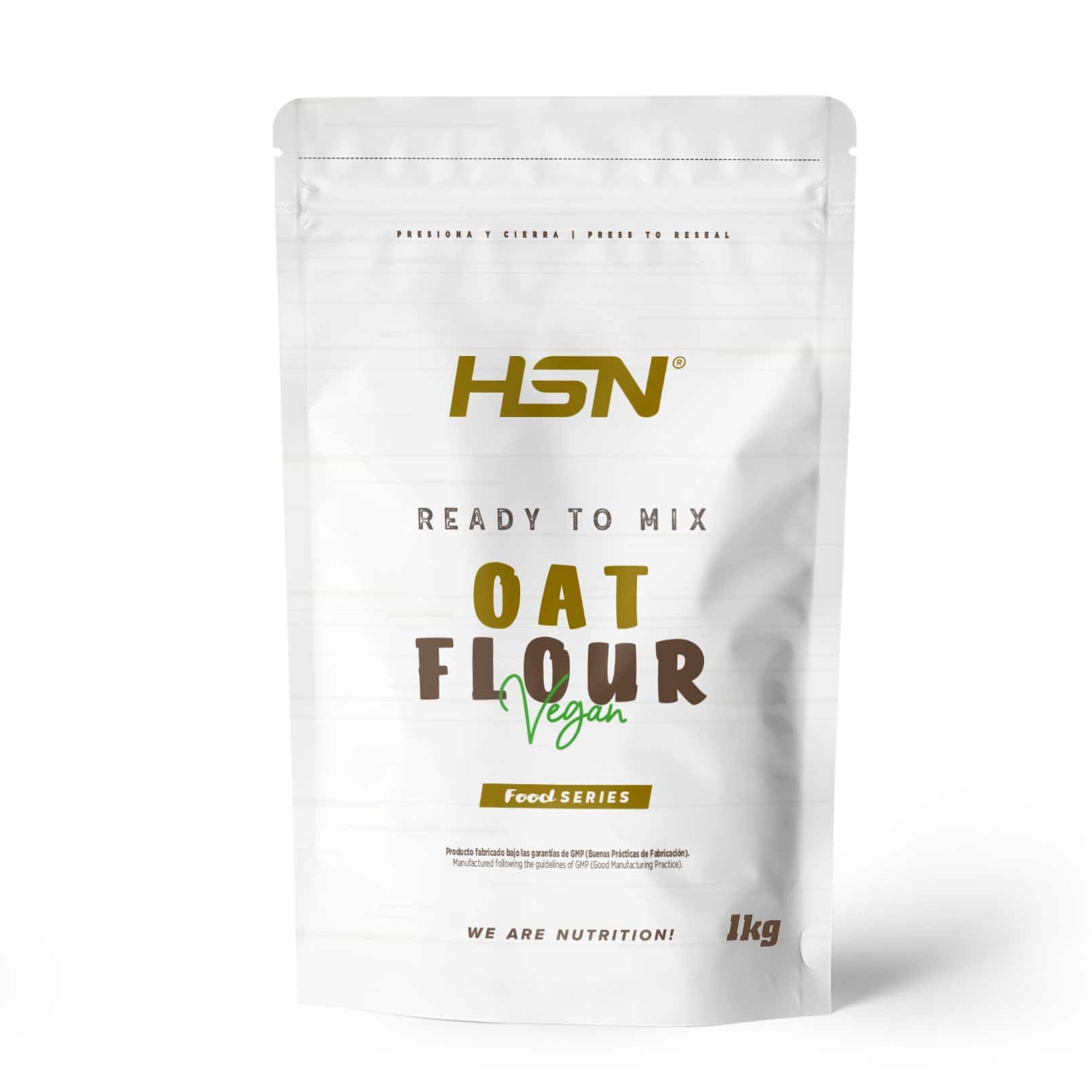 HSN Harina de Avena de Sabores Instantánea en Polvo | Sin Sabor 3Kg = 60 Tomas por Envase | Sin Azúcares Añadidos | Ideal Tortitas de Avena, Batidos de Proteínas | No-GMO, Vegano — view 8
