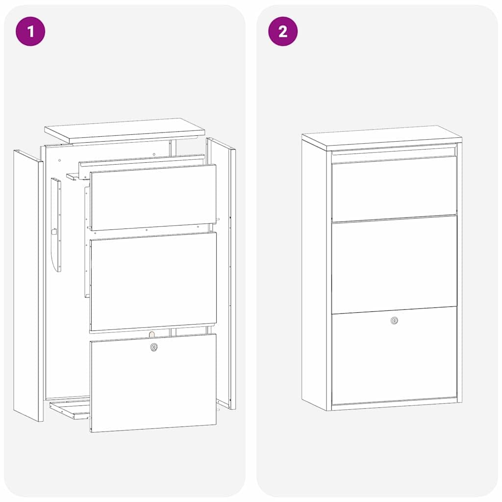 vidaXL Caja de Entrega de Paquetes con Puerta Plateado 44 x 22 x 82 cm, Buzón Elegante para jardín y terraza, Materiales Resistentes al Agua, Guarda Tus Paquetes a Salvo