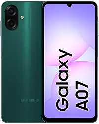 Celular Samsung Galaxy A07 128GB, 4GB, Câm. 50MP, Tela 6.7"- Verde