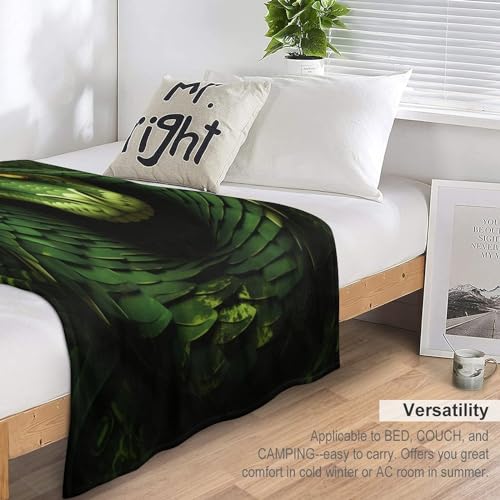 Couverture super doux non rejet en flannel imprimé serpent plaid 150x200cm