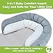 COOLBEBE Upgraded 3-in-1 Babybody Support & Strap Covers Set for Newborn Infant - Extra Soft Car Seat Insert Cushion Pad, Perfect for Carseats, Strollers, Swing