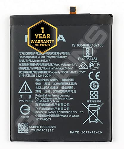 Image of Original HE317 Battery for Nokia 6 / N6 TA-1000 TA-1003 TA-1021 TA-1025 TA-1033 TA-1039 Battery with 1 Year Warranty**** (P214)