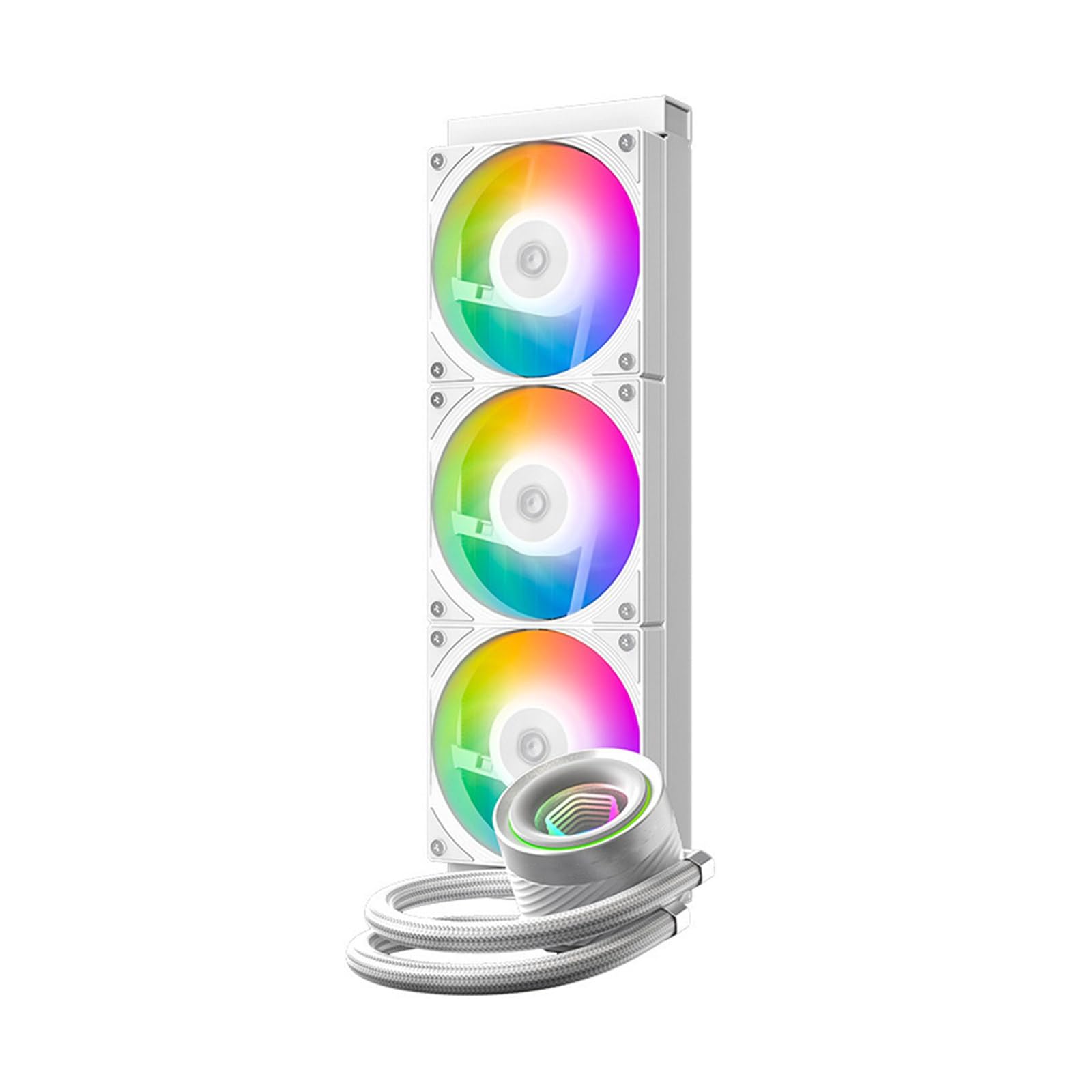Unidad de refrigeración de agua para computadora de 360 mm que resalta la sincronización ARGB y asistencia de puerto para la tradición construye iluminación personalizable CPU refrigerador