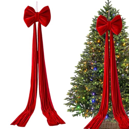 Cinta para árbol de Navidad extra grande: decoración elegante preatada para ventanas y puertas 2