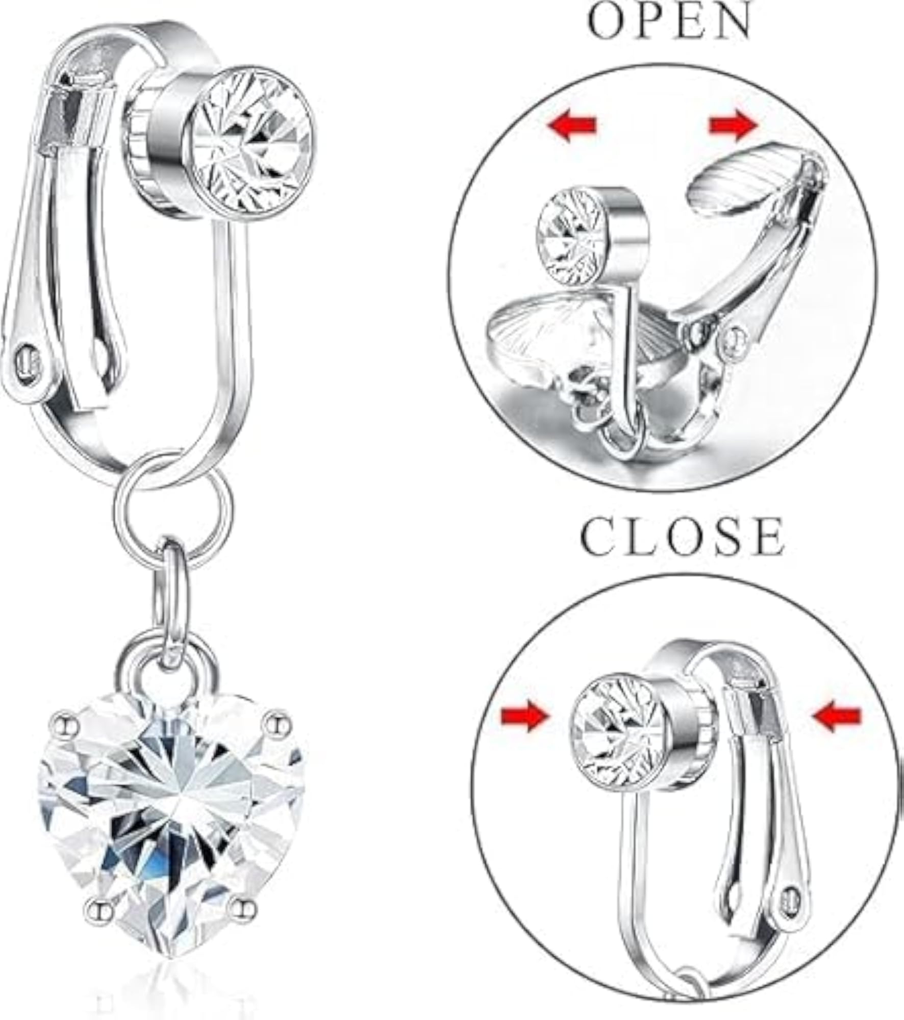 Women's Stainless Steel Belly Button Ring, Hypoallergenic