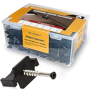Hidden Deck Fasteners for Composite Decking Board, Universal Hidden Fasteners with Stainless Steel Screws, Composite Decking Clips for Wood Deck Framing, 900 Pack for 500 SQ.FT.