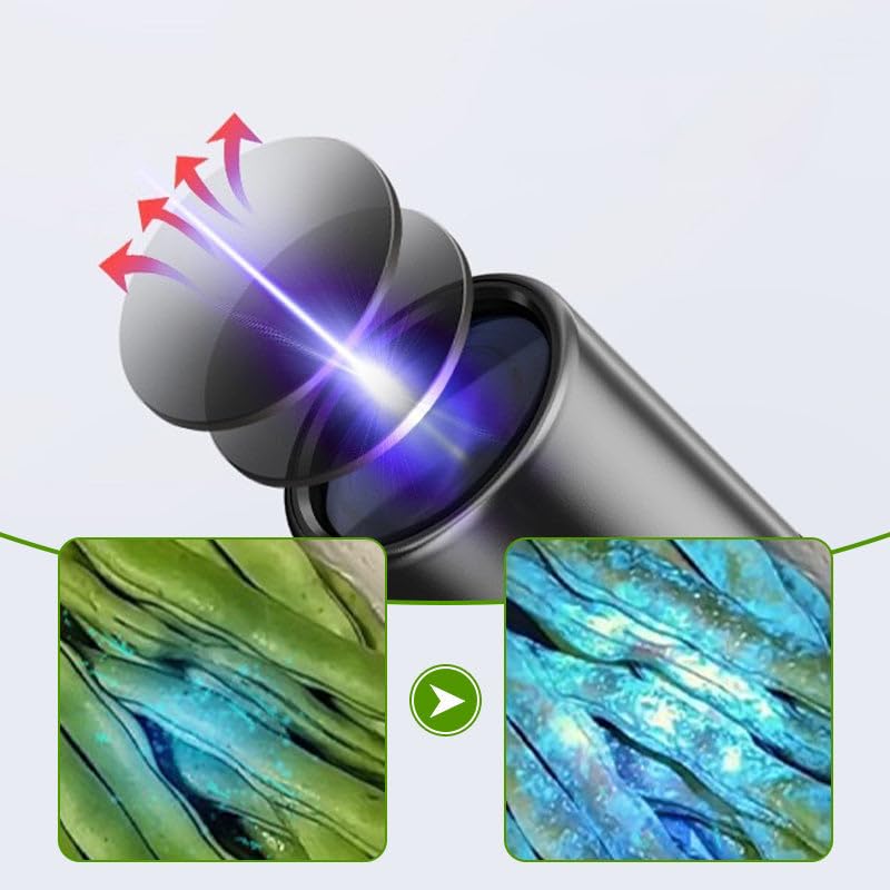 Lampe UV 365 Nm 10 W – Portée 50 M – Compacte 90 Mm – Pour Inspection Légumes, Taches Et Détection De Punaises
