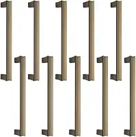 10 Puxadores Alça Para Armarios Cozinha Gavetão Space 160mm (Bronze Fosco)