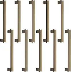 10 Puxadores Alça Para Armarios Cozinha Gavetão Space 160mm (Bronze Fosco)